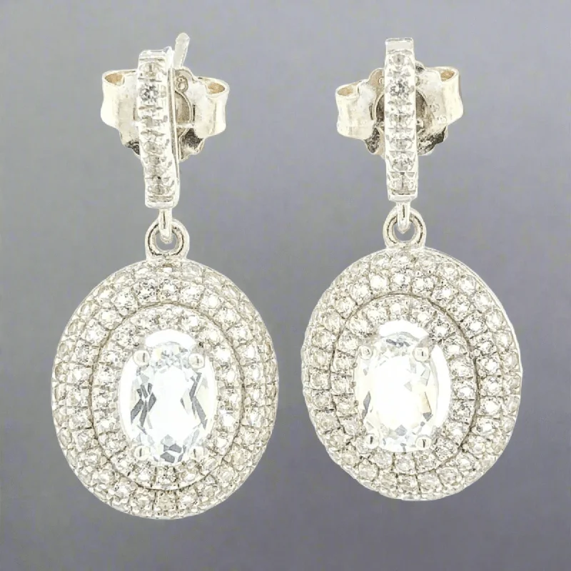 Fashion-Forward Jewelry At Incredible Prices Sterling Silver White Topaz Oval Drop Earrings Fashion-Forward Jewelry At Incredible Prices Sterling Silver White Topaz Oval Drop Earrings