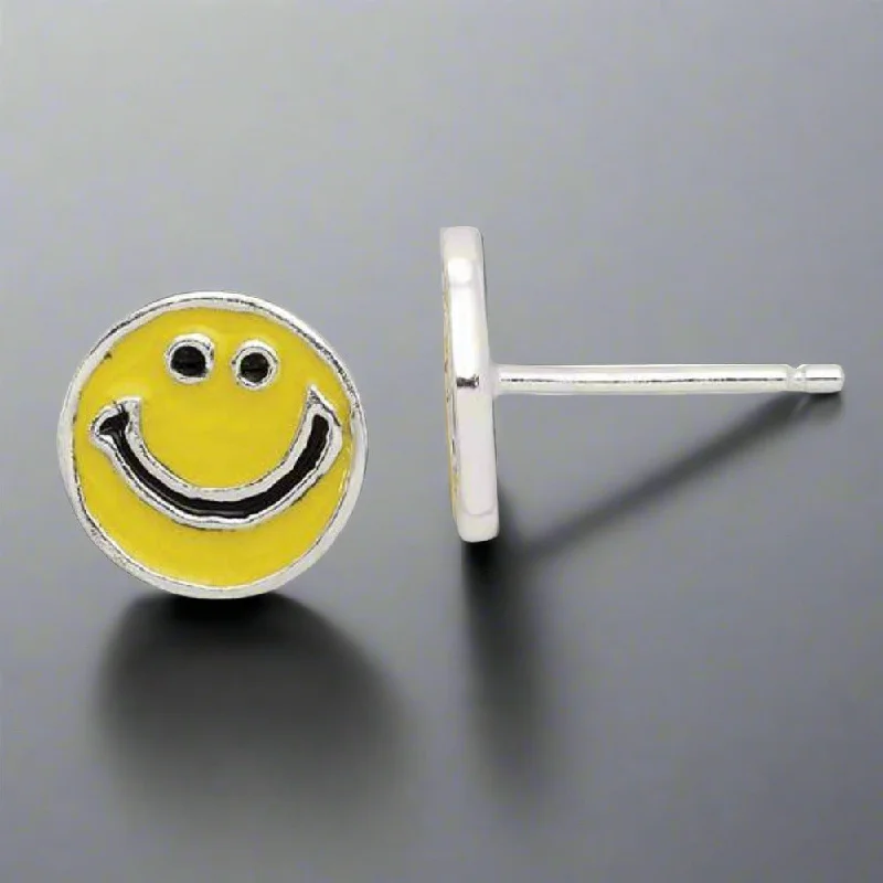 Best-Selling Jewelry Now Available At Special Deals SS Yellow Enameled Happy Face Studs Best-Selling Jewelry Now Available At Special Deals SS Yellow Enameled Happy Face Studs