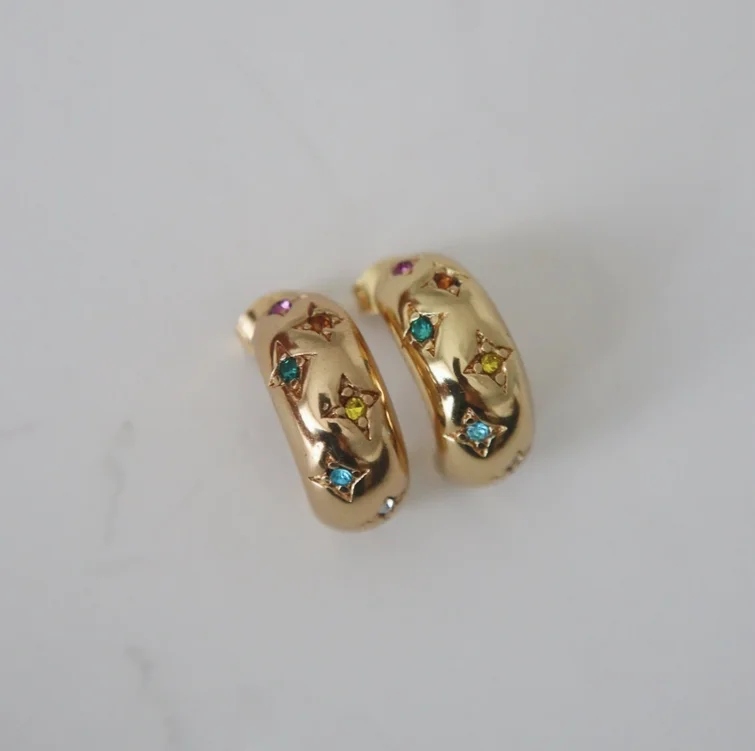 Jewelry Deals That Sparkle – Shop Today Chunky Rainbow CZ Hoops