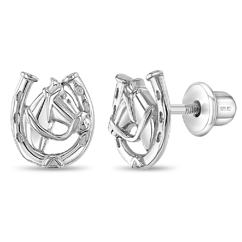 Elegant Necklaces And Bracelets At Limited-Time Offers Winner's Circle Horse Kids / Children's / Girls Earrings Screw Back - Sterling Silver Elegant Necklaces And Bracelets At Limited-Time Offers Winner's Circle Horse Kids / Children's / Girls Earrings Screw Back - Sterling Silver