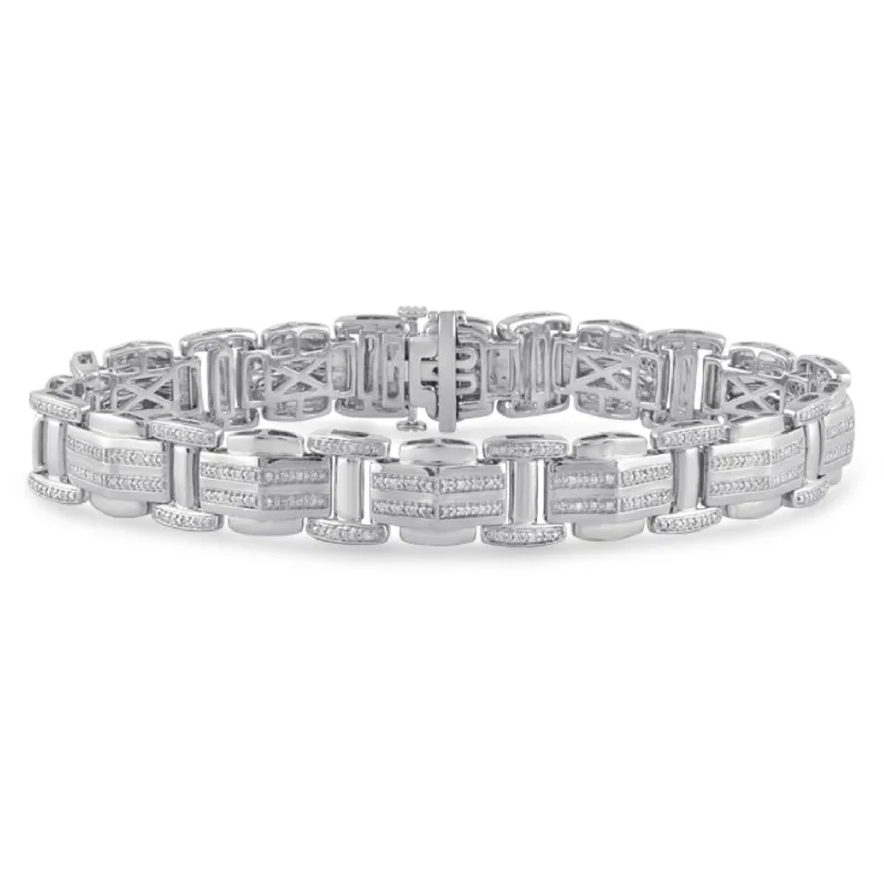 Limited-Stock Jewelry Sale – Once It's Gone, It's Gone 1/2 CTW Diamond 8.5-inch Bracelet in Sterling Silver Limited-Stock Jewelry Sale – Once It's Gone, It's Gone 1/2 CTW Diamond 8.5-inch Bracelet in Sterling Silver