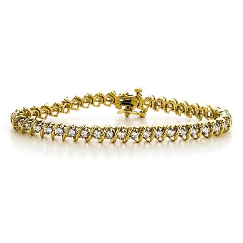 Adjustable Charm Bracelets For A Perfect Fit 1/2 CTW Diamond 7-inch Tennis Bracelet in 10KT Yellow Gold