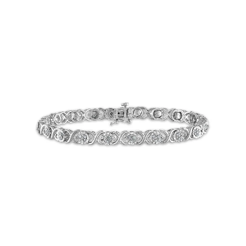 Personalized Jewelry Sale – Unique Pieces At Great Prices 1/4 CTW Diamond Tennis XOXO 7-inch Bracelet in Sterling Silver Personalized Jewelry Sale – Unique Pieces At Great Prices 1/4 CTW Diamond Tennis XOXO 7-inch Bracelet in Sterling Silver