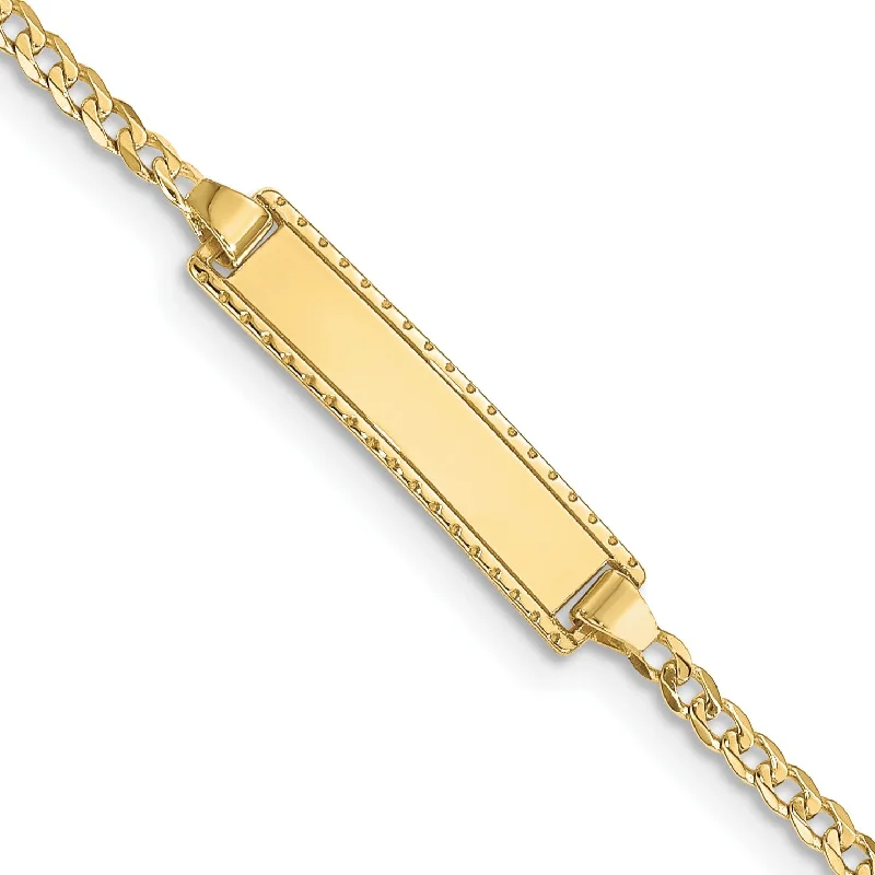 Sparkle For Less – Shop Our Limited-Time Jewelry Deals 10KT Yellow Gold 6-inch 4.8MM Childrens Curb ID Bracelet Sparkle For Less – Shop Our Limited-Time Jewelry Deals 10KT Yellow Gold 6-inch 4.8MM Childrens Curb ID Bracelet