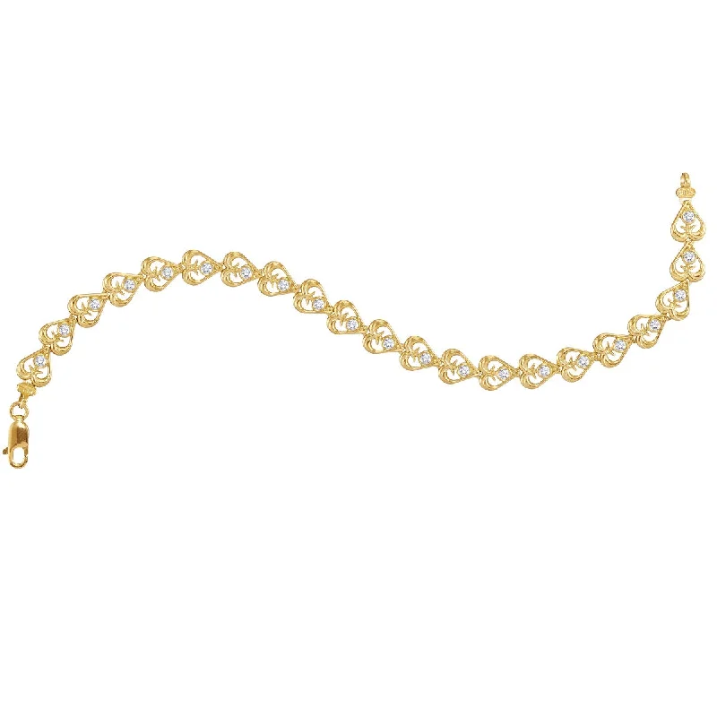 Special Jewelry Deals – Upgrade Your Collection 10KT Yellow Gold 7-inch Heart Bracelet Special Jewelry Deals – Upgrade Your Collection 10KT Yellow Gold 7-inch Heart Bracelet