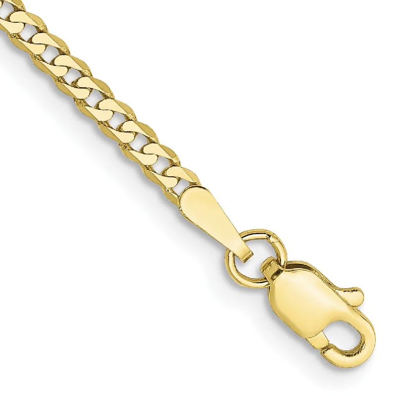 Best Jewelry Sale – Shop Exclusive Designs Now 10KT Yellow Gold 8-inch 2.2MM Beveled Flat Curb Bracelet Best Jewelry Sale – Shop Exclusive Designs Now 10KT Yellow Gold 8-inch 2.2MM Beveled Flat Curb Bracelet