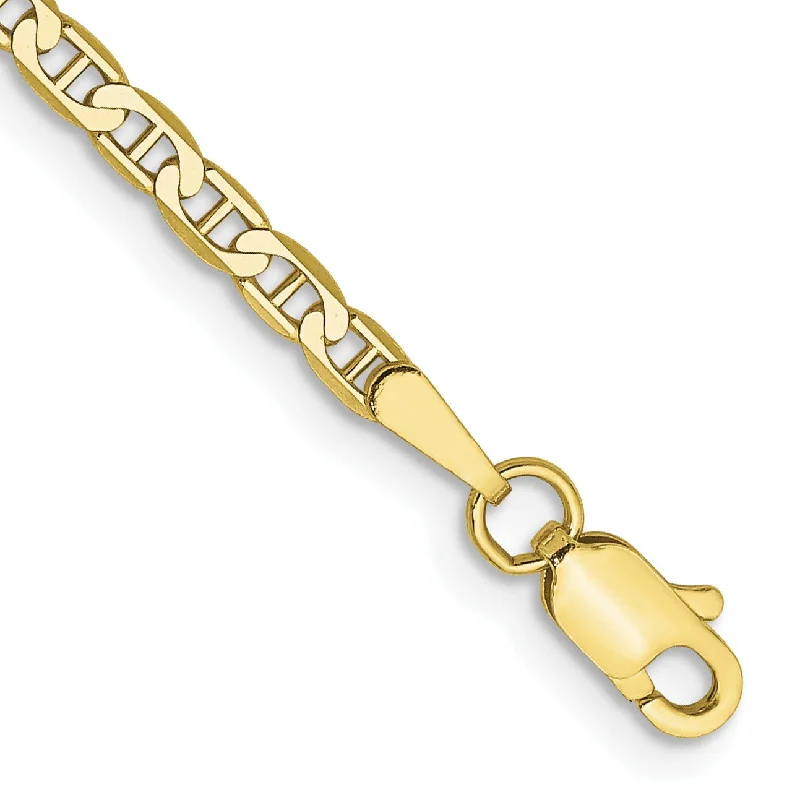 Limited Stock On Premium Jewelry At Low Prices 10KT Yellow Gold 8-inch 2.4MM Anchor Link Bracelet Limited Stock On Premium Jewelry At Low Prices 10KT Yellow Gold 8-inch 2.4MM Anchor Link Bracelet