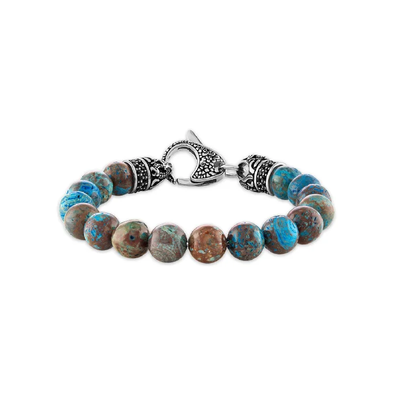 Jewelry Clearance Event – Stock Up Before It's Over 10MM Round Apatite Beads Bracelet in Stainless Steel Jewelry Clearance Event – Stock Up Before It's Over 10MM Round Apatite Beads Bracelet in Stainless Steel