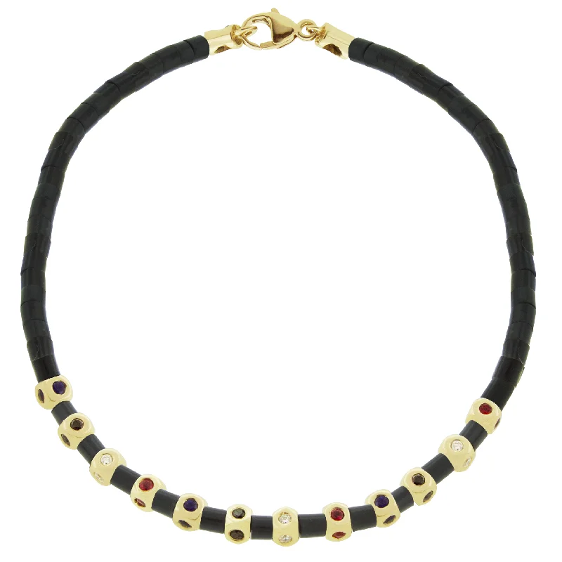 High-Quality Jewelry At A Fraction Of The Cost 12 Mini Tetra Onyx Bracelet with Clasp High-Quality Jewelry At A Fraction Of The Cost 12 Mini Tetra Onyx Bracelet with Clasp