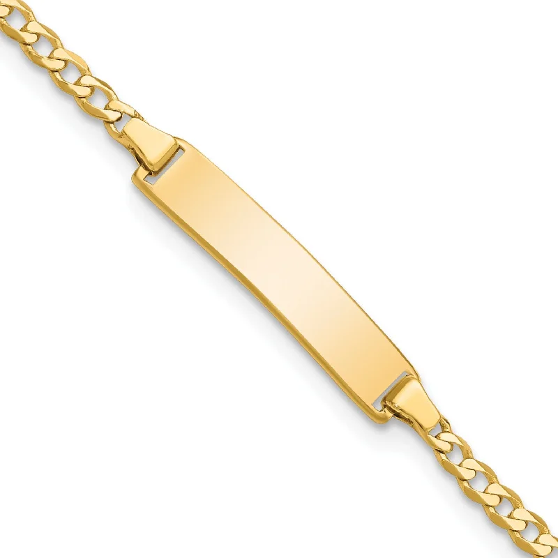 Shop Fine Jewelry With Exclusive Savings 14KT Yellow Gold 6-inch 4.5MM Childrens Curb ID Bracelet Shop Fine Jewelry With Exclusive Savings 14KT Yellow Gold 6-inch 4.5MM Childrens Curb ID Bracelet