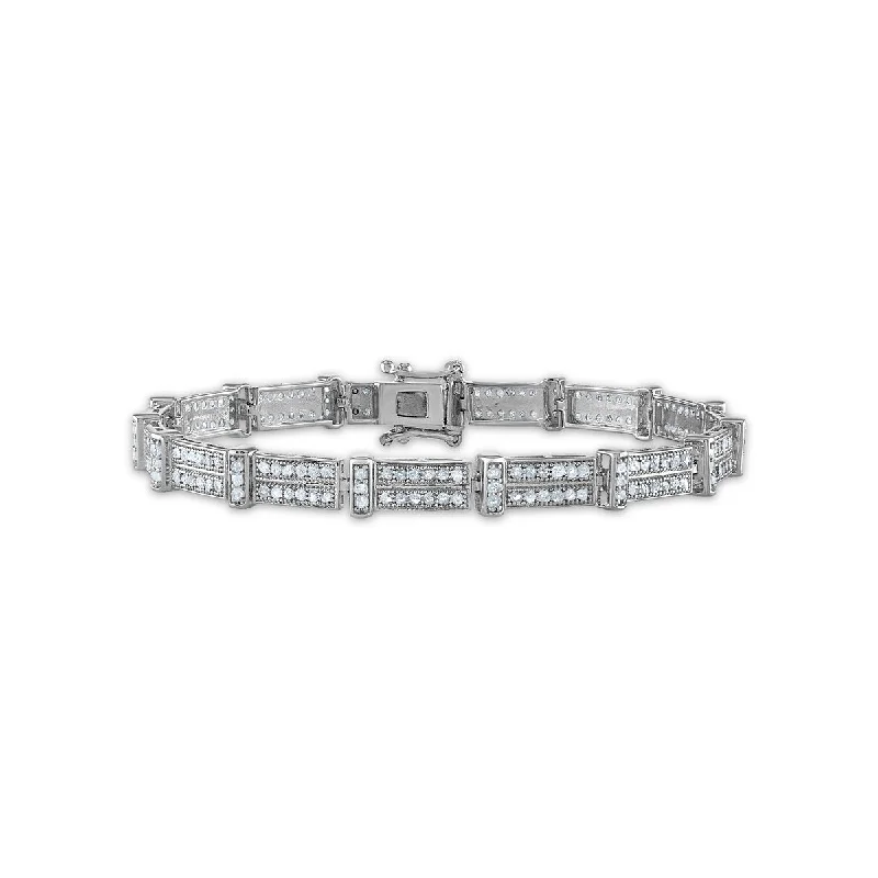 Trendy Minimalist Jewelry For Everyday Wear 2 CTW Diamond 7-inch Tennis Bracelet in Rhodium Plated Sterling Silver Trendy Minimalist Jewelry For Everyday Wear 2 CTW Diamond 7-inch Tennis Bracelet in Rhodium Plated Sterling Silver