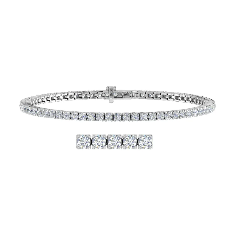 Handcrafted Jewelry Sale – Unique Designs At Low Prices 3 Carat Diamond Tennis Bracelet in 14K Gold (7 Inch) - IGI Certified (SI1-SI2 Clarity) Handcrafted Jewelry Sale – Unique Designs At Low Prices 3 Carat Diamond Tennis Bracelet in 14K Gold (7 Inch) - IGI Certified (SI1-SI2 Clarity)
