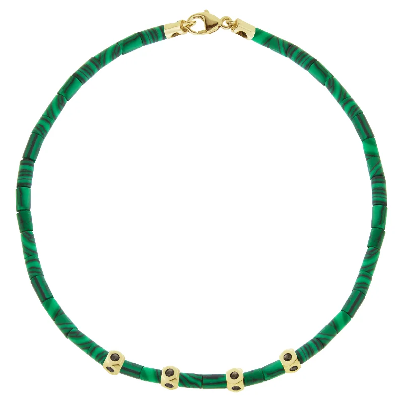 Grab Your Favorite Jewelry At The Lowest Prices 4 Black Diamond Mini Tetras on Malachite Bead Bracelet Grab Your Favorite Jewelry At The Lowest Prices 4 Black Diamond Mini Tetras on Malachite Bead Bracelet