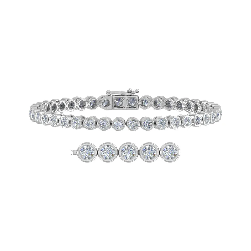 Holiday Jewelry Sale – Perfect Gifts At The Best Prices 5 Carat Bezel Set Diamond Tennis Bracelet in 14K Gold (7.5 Inch) (I1-I2 Clarity) Holiday Jewelry Sale – Perfect Gifts At The Best Prices 5 Carat Bezel Set Diamond Tennis Bracelet in 14K Gold (7.5 Inch) (I1-I2 Clarity)