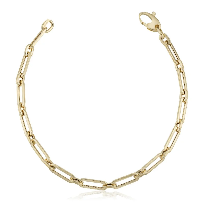 Flash Sale On Exquisite Jewelry – Don't Miss Out 7.5-inch Diamond Cut Polished Paperclip Bracelet in 14KT Yellow Gold Flash Sale On Exquisite Jewelry – Don't Miss Out 7.5-inch Diamond Cut Polished Paperclip Bracelet in 14KT Yellow Gold