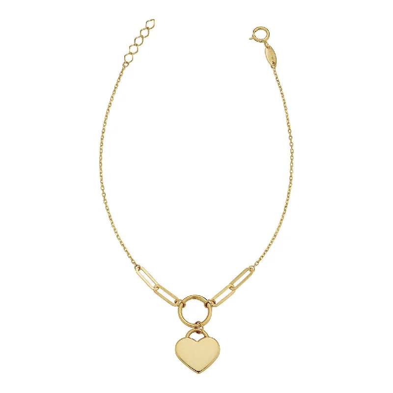 Elegant Jewelry Pieces At Unbelievable Prices 7.5-inch Heart Bracelet in 10KT Yellow Gold Elegant Jewelry Pieces At Unbelievable Prices 7.5-inch Heart Bracelet in 10KT Yellow Gold
