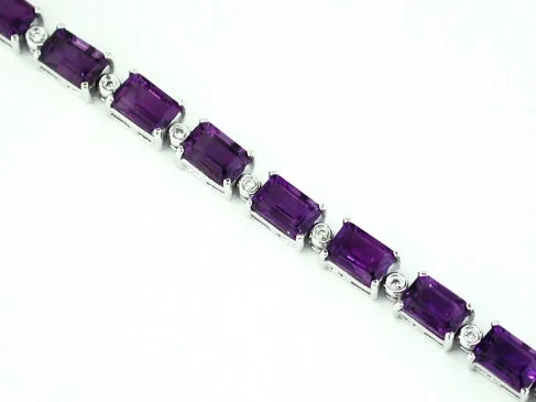 Seasonal Jewelry Deals – Elevate Your Style Amethyst and Diamond Accented Tennis Bracelet