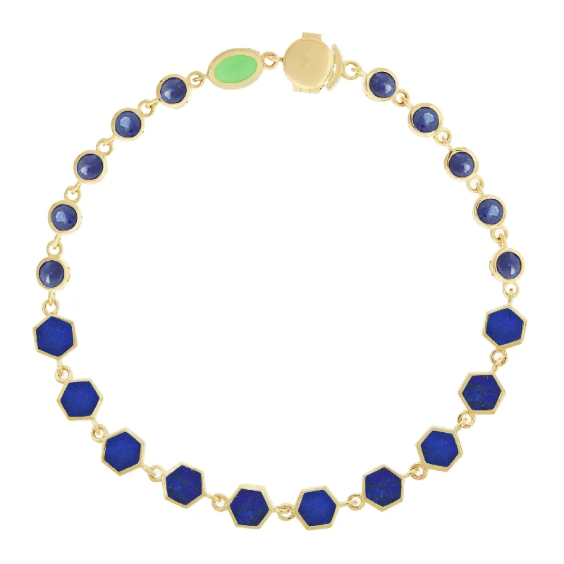 Seasonal Jewelry Deals – Elevate Your Style Blue Sapphire and Lapis Gemstone Gold Bracelet Seasonal Jewelry Deals – Elevate Your Style Blue Sapphire and Lapis Gemstone Gold Bracelet