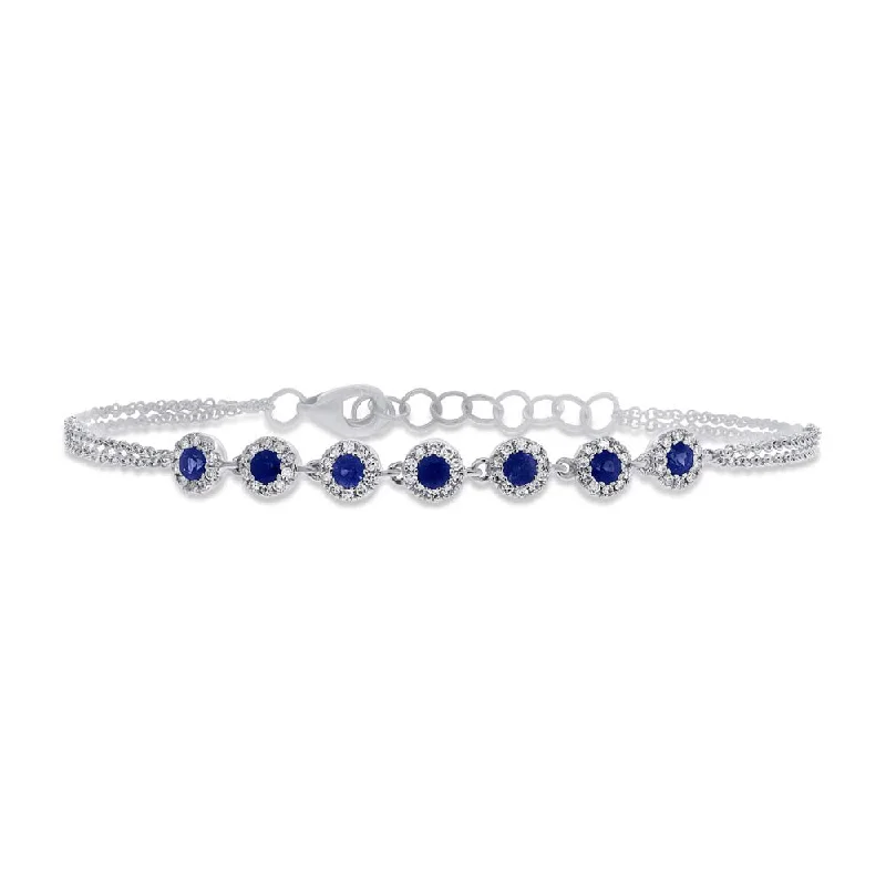 Bohemian-Inspired Jewelry For Free-Spirited Fashion Sapphire and Diamond Bracelet
