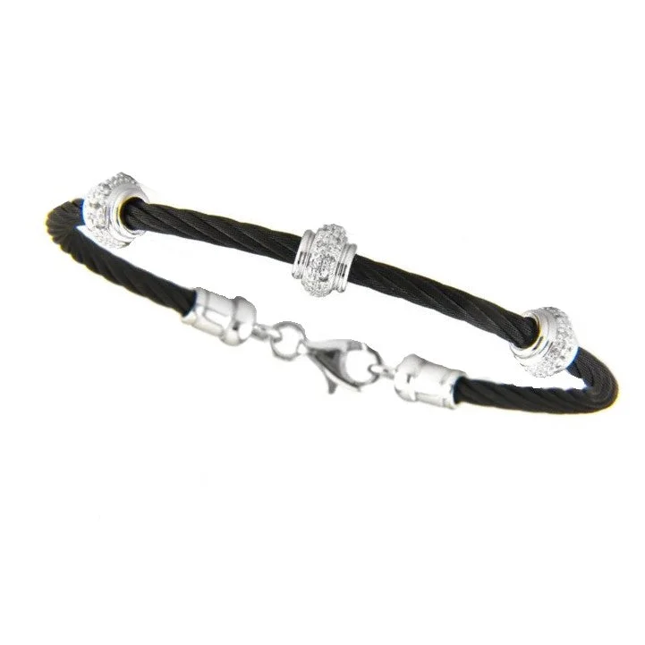 Waterproof Stainless Steel Jewelry For Lasting Beauty Diamond Cable Bangle