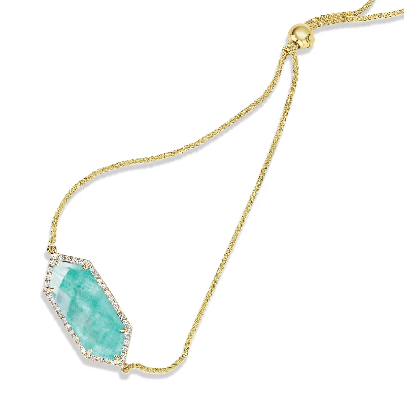 Grab Your Favorite Jewelry At The Lowest Prices Amazonite and Diamond Bracelet