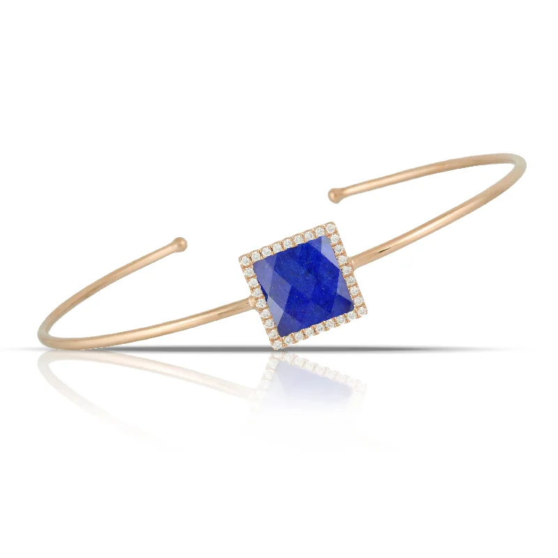 Special Deals On Handcrafted And Designer Jewelry Lapis and Diamond Bracelet
