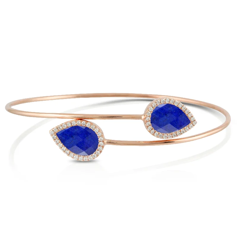 Trending Jewelry Now Available At Exclusive Prices Lapis and Diamond Bracelet