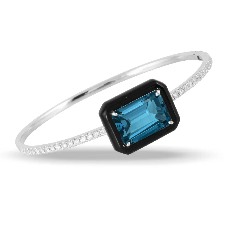 Exclusive Jewelry Sale – Sparkle For Less London Blue Topaz and Diamond Bracelet
