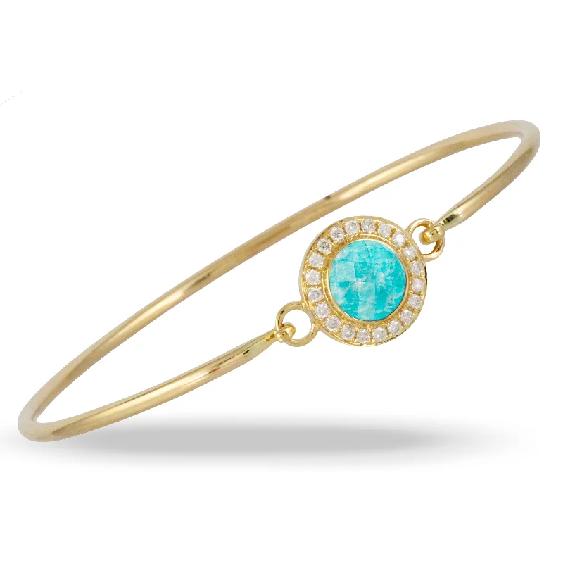 Premium Jewelry Now Available At Special Discounts Amazonite and Diamond Bracelet