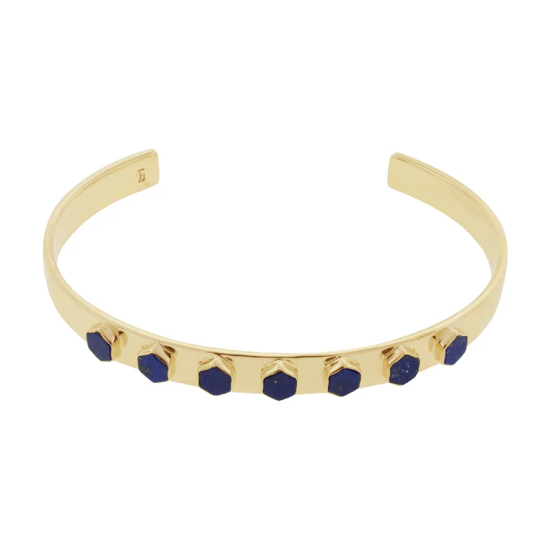 Timeless Jewelry At Special Discount Rates Lapis Hexagon Gold Lego Cuff