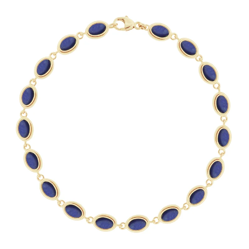 Elegant Designs, Unbeatable Discounts – Shop Jewelry Now Lapis Gemstone Gold Oval Link Bracelet Elegant Designs, Unbeatable Discounts – Shop Jewelry Now Lapis Gemstone Gold Oval Link Bracelet