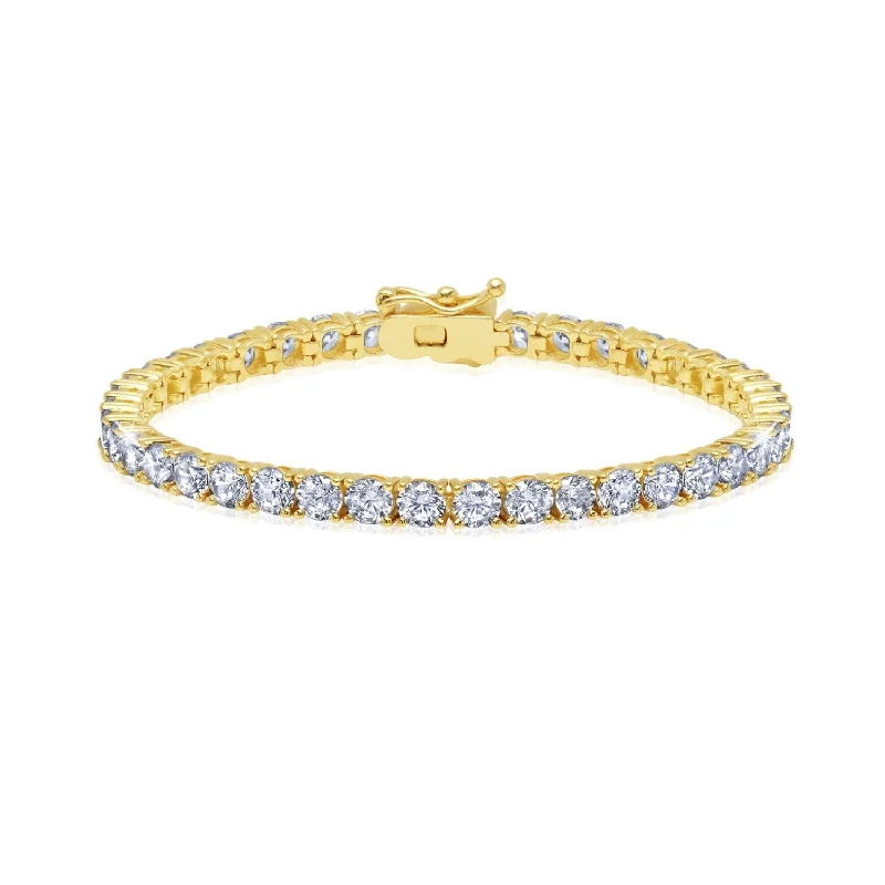 Elegant Jewelry, Affordable Luxury – Shop Now Crislu 18KT Yellow Gold Plated Sterling Silver Cubic Zirconia 8.5-inch Tennis Bracelet Elegant Jewelry, Affordable Luxury – Shop Now Crislu 18KT Yellow Gold Plated Sterling Silver Cubic Zirconia 8.5-inch Tennis Bracelet