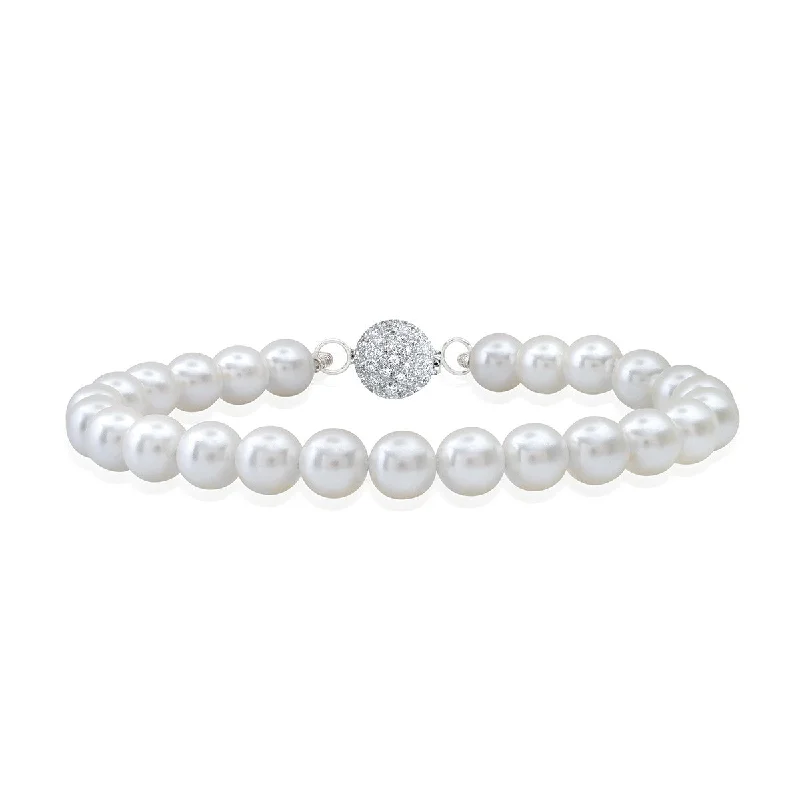 Holiday Jewelry Sale – Perfect Gifts At Great Prices Crislu Shell Pearl and Cubic Zirconia Bracelet in Platinum Plated Sterling Silver Holiday Jewelry Sale – Perfect Gifts At Great Prices Crislu Shell Pearl and Cubic Zirconia Bracelet in Platinum Plated Sterling Silver