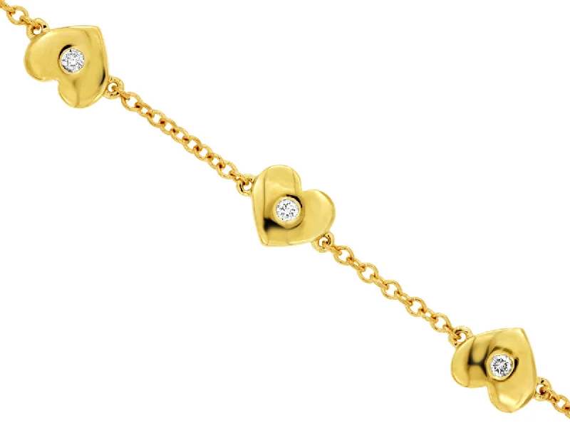 Trending Jewelry Now At Unbeatable Prices Diamond Accented Heart Design Chain Bracelet Trending Jewelry Now At Unbeatable Prices Diamond Accented Heart Design Chain Bracelet