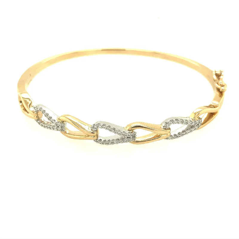 Jewelry Deals That Outshine The Rest Diamond Link Style Bangle Bracelet
