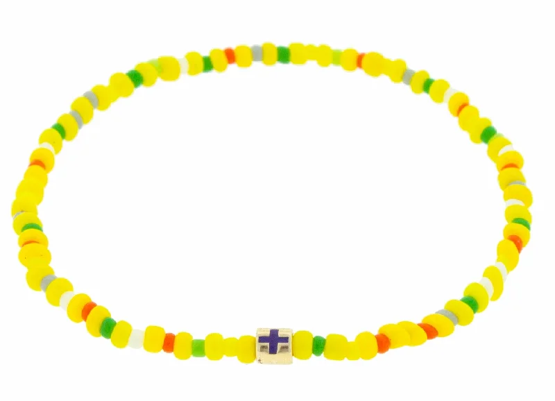 Trending Jewelry Styles Now At Limited-Time Discounts Enameled Cross Short Roll Glass Beaded Bracelet Trending Jewelry Styles Now At Limited-Time Discounts Enameled Cross Short Roll Glass Beaded Bracelet