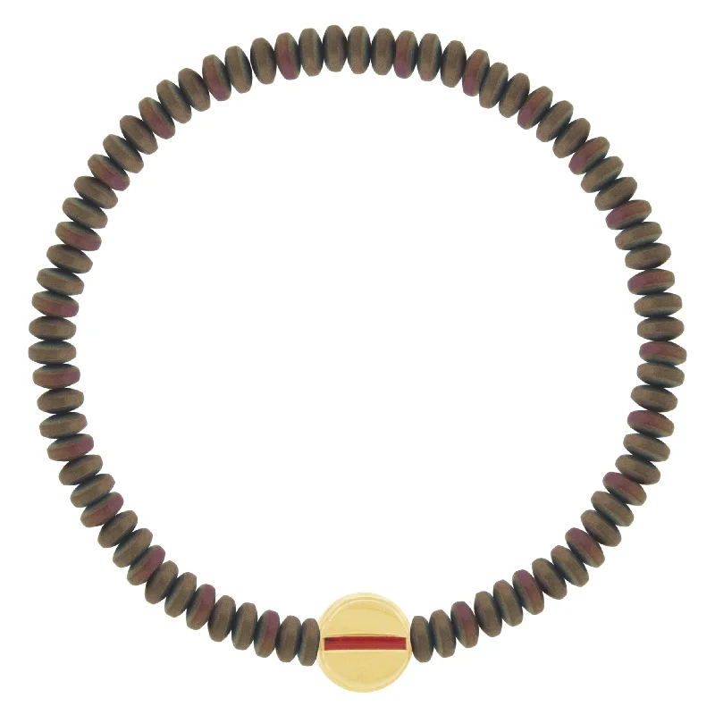 Jewelry Sale Alert – Shop Timeless Elegance Today Enameled Flathead Screw Disk on Metallic Hematite Beaded Bracelet Jewelry Sale Alert – Shop Timeless Elegance Today Enameled Flathead Screw Disk on Metallic Hematite Beaded Bracelet