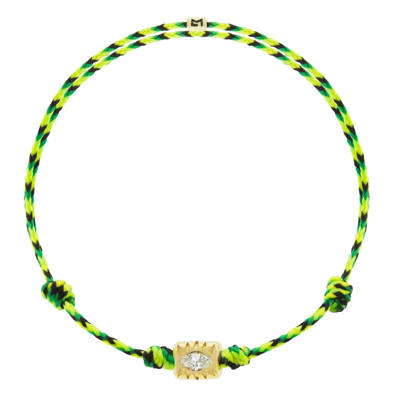 Seasonal Jewelry Deals – Elevate Your Style Eye Ingot with Marquise White Diamond on Cord Bracelet Seasonal Jewelry Deals – Elevate Your Style Eye Ingot with Marquise White Diamond on Cord Bracelet