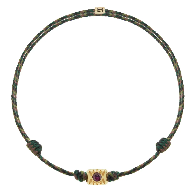 Exclusive Jewelry Offers – Shine For Less Eye Ingot with Ruby on Cord Bracelet