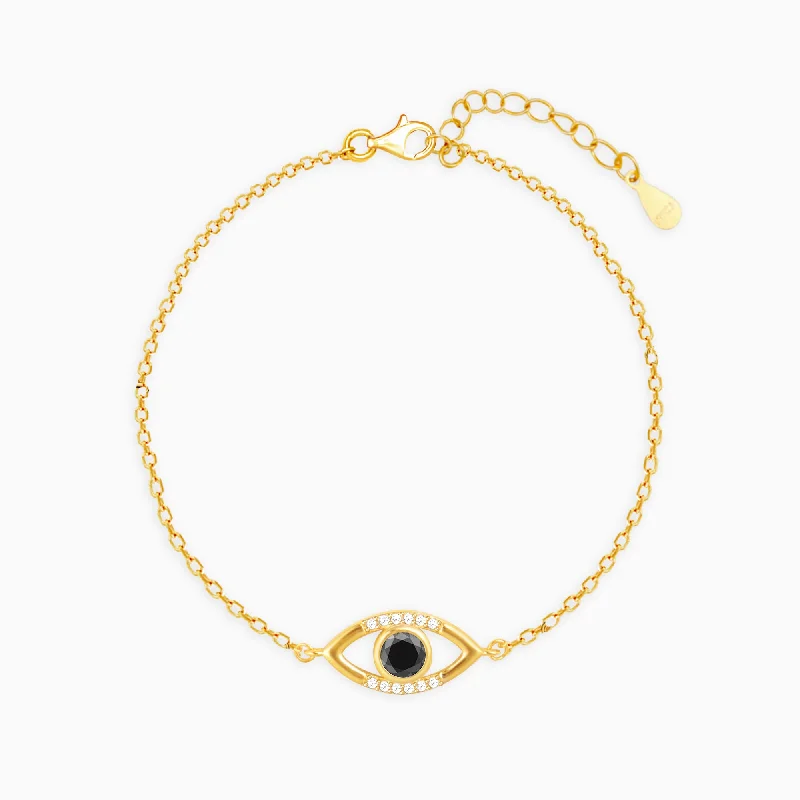 Shop Dazzling Jewelry With Special Promotional Discounts Golden Raven Black Evil Eye Bracelet