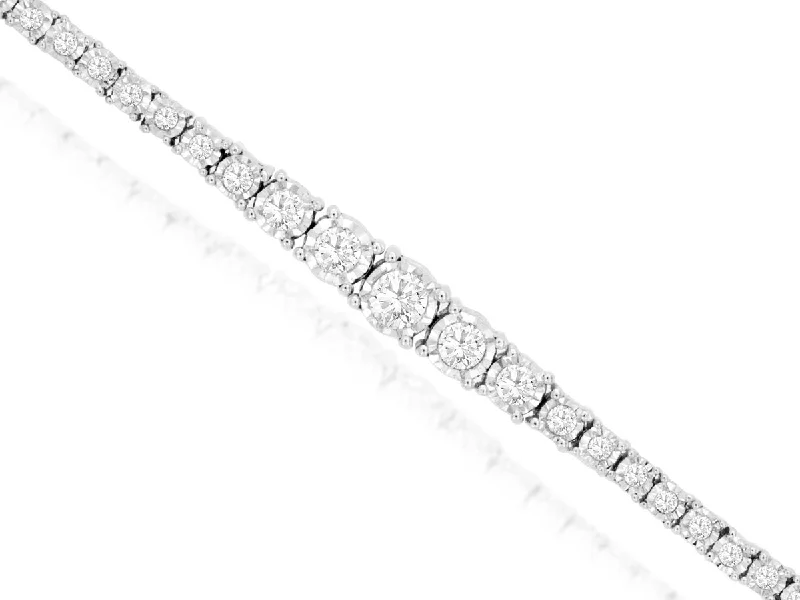Timeless Jewelry At Special Discount Rates Graduating Size Diamond Tennis Bracelet