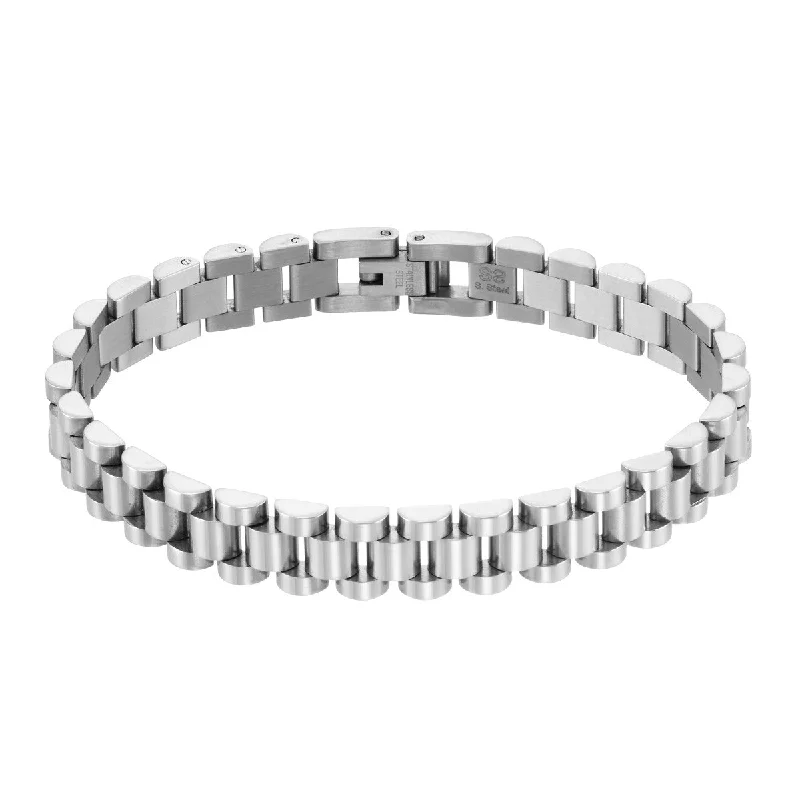Elegant Jewelry Pieces At Unbelievable Prices King by Simone I Smith Stainless Steel 8.5-inch 10MM Rolex Look Bracelet Elegant Jewelry Pieces At Unbelievable Prices King by Simone I Smith Stainless Steel 8.5-inch 10MM Rolex Look Bracelet