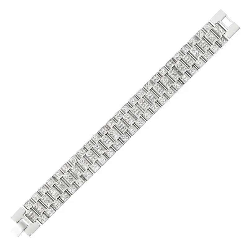 Timeless Jewelry Styles At Wallet-Friendly Prices King by Simone I Smith Stainless Steel and Crystal 9-inch 18MM Rolex Look Bracelet Timeless Jewelry Styles At Wallet-Friendly Prices King by Simone I Smith Stainless Steel and Crystal 9-inch 18MM Rolex Look Bracelet