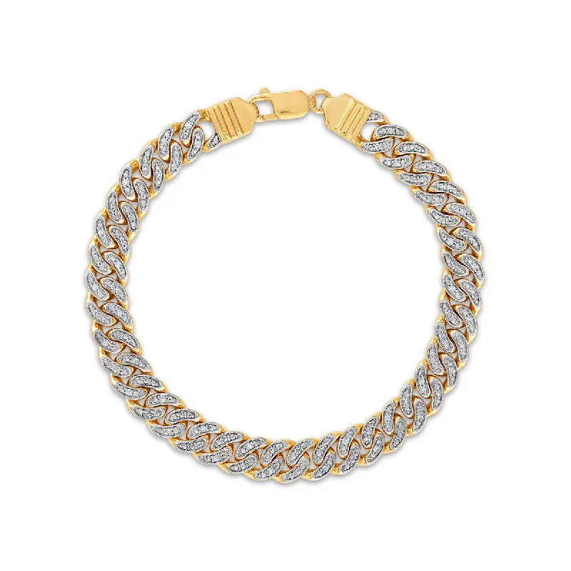 Elegant Necklaces And Bracelets At Limited-Time Offers Luxe Layers 1/3 CTW Diamond Cuban Link 8.5-inch Bracelet in Yellow Gold Plated Sterling Silver Elegant Necklaces And Bracelets At Limited-Time Offers Luxe Layers 1/3 CTW Diamond Cuban Link 8.5-inch Bracelet in Yellow Gold Plated Sterling Silver