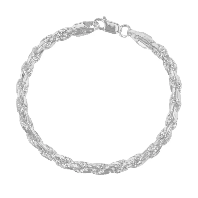 Elegant Jewelry, Exclusive Prices – Shop Now Luxe Layers Sterling Silver 8.5-inch 5.7MM Diamond-cut Rope Bracelet Elegant Jewelry, Exclusive Prices – Shop Now Luxe Layers Sterling Silver 8.5-inch 5.7MM Diamond-cut Rope Bracelet