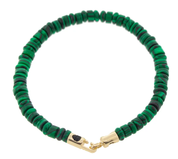 Shop Dazzling Jewelry With Special Promotional Discounts Malachite Bead Bracelet with Hook Clasp Shop Dazzling Jewelry With Special Promotional Discounts Malachite Bead Bracelet with Hook Clasp