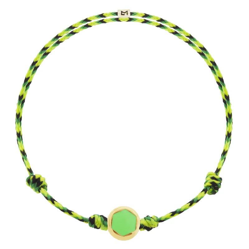 Get Your Favorite Jewelry At The Best Price Neon Green Enameled Hex Screw Disk on Cord Bracelet Get Your Favorite Jewelry At The Best Price Neon Green Enameled Hex Screw Disk on Cord Bracelet