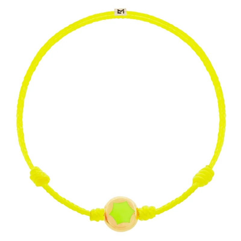 Fine Jewelry, Limited-Time Offers Available Neon Green Enameled Star Screw Disk on Cord Bracelet Fine Jewelry, Limited-Time Offers Available Neon Green Enameled Star Screw Disk on Cord Bracelet