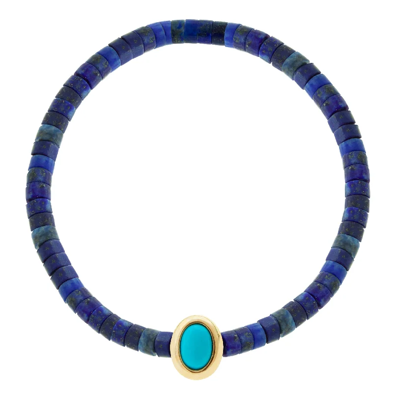 Exclusive Online Jewelry Sale – Don't Wait Oval Turquoise Cabochon Lapis Beaded Bracelet Exclusive Online Jewelry Sale – Don't Wait Oval Turquoise Cabochon Lapis Beaded Bracelet