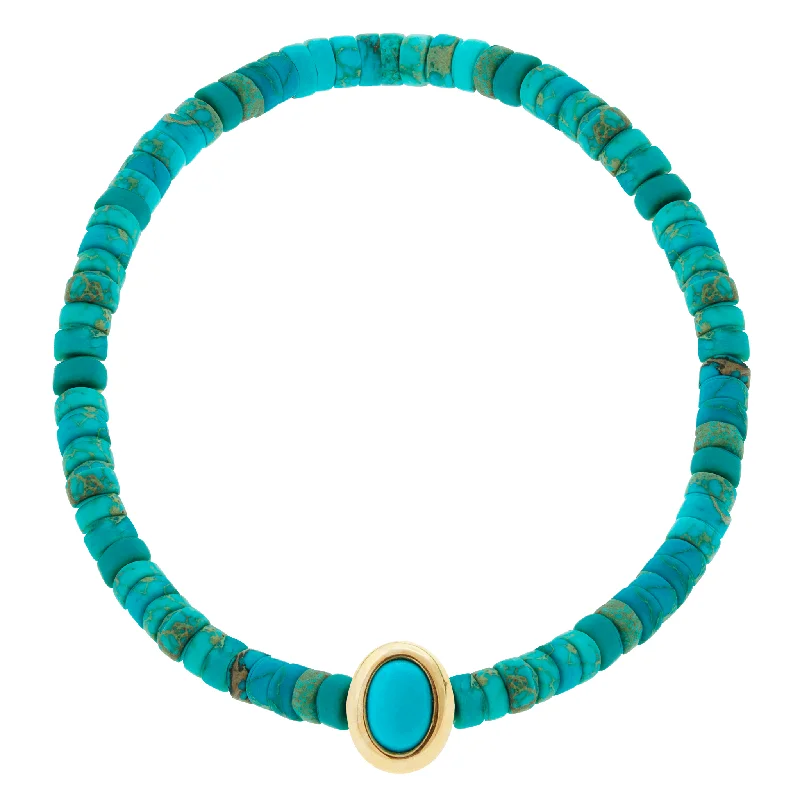 Jewelry Sale – Exclusive Styles At Lower Prices Oval Turquoise Cabochon on Turquoise Beaded Bracelet Jewelry Sale – Exclusive Styles At Lower Prices Oval Turquoise Cabochon on Turquoise Beaded Bracelet